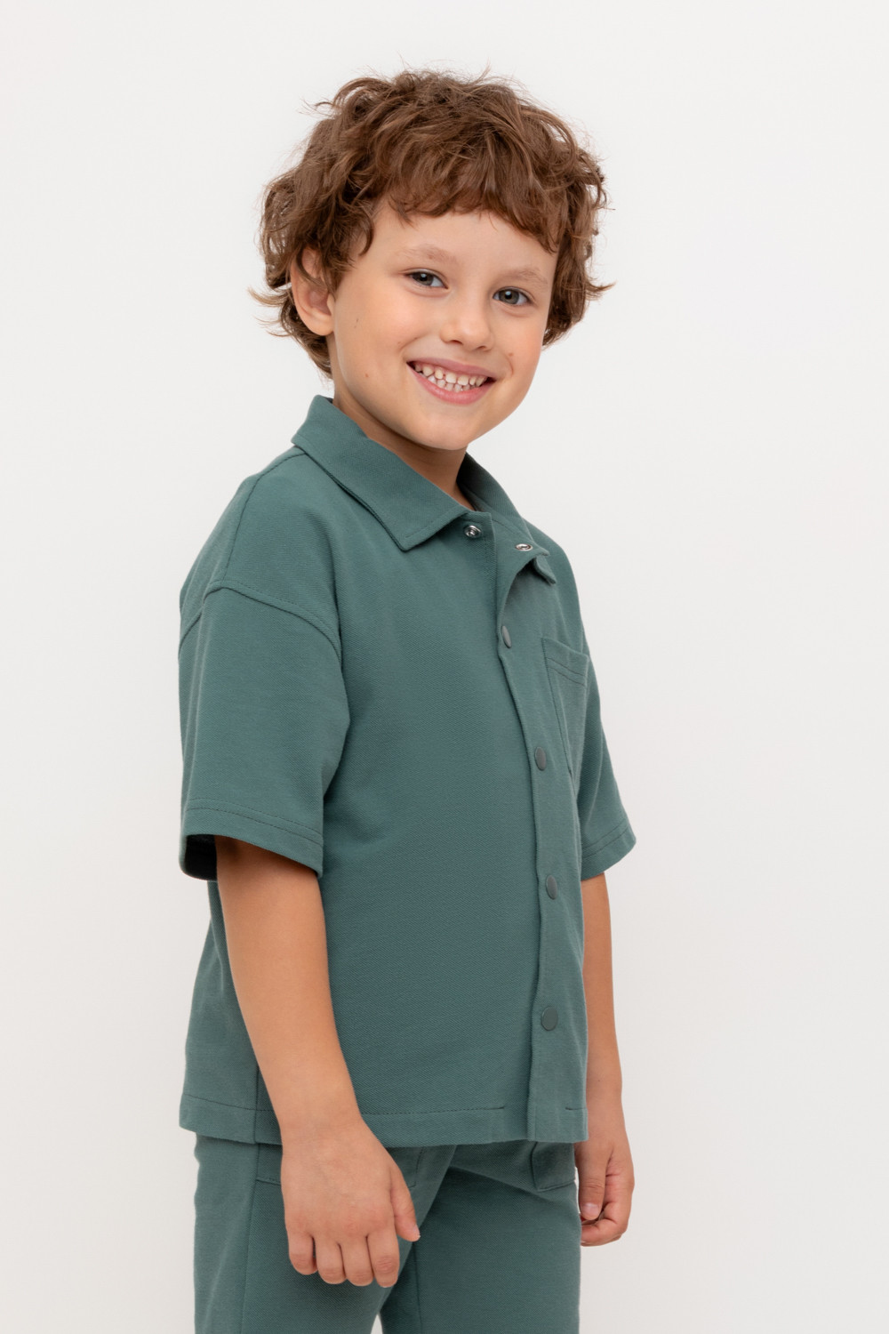 Рубашки для мальчика, артикул: КР 302730, цвет: зеленый, фото 3