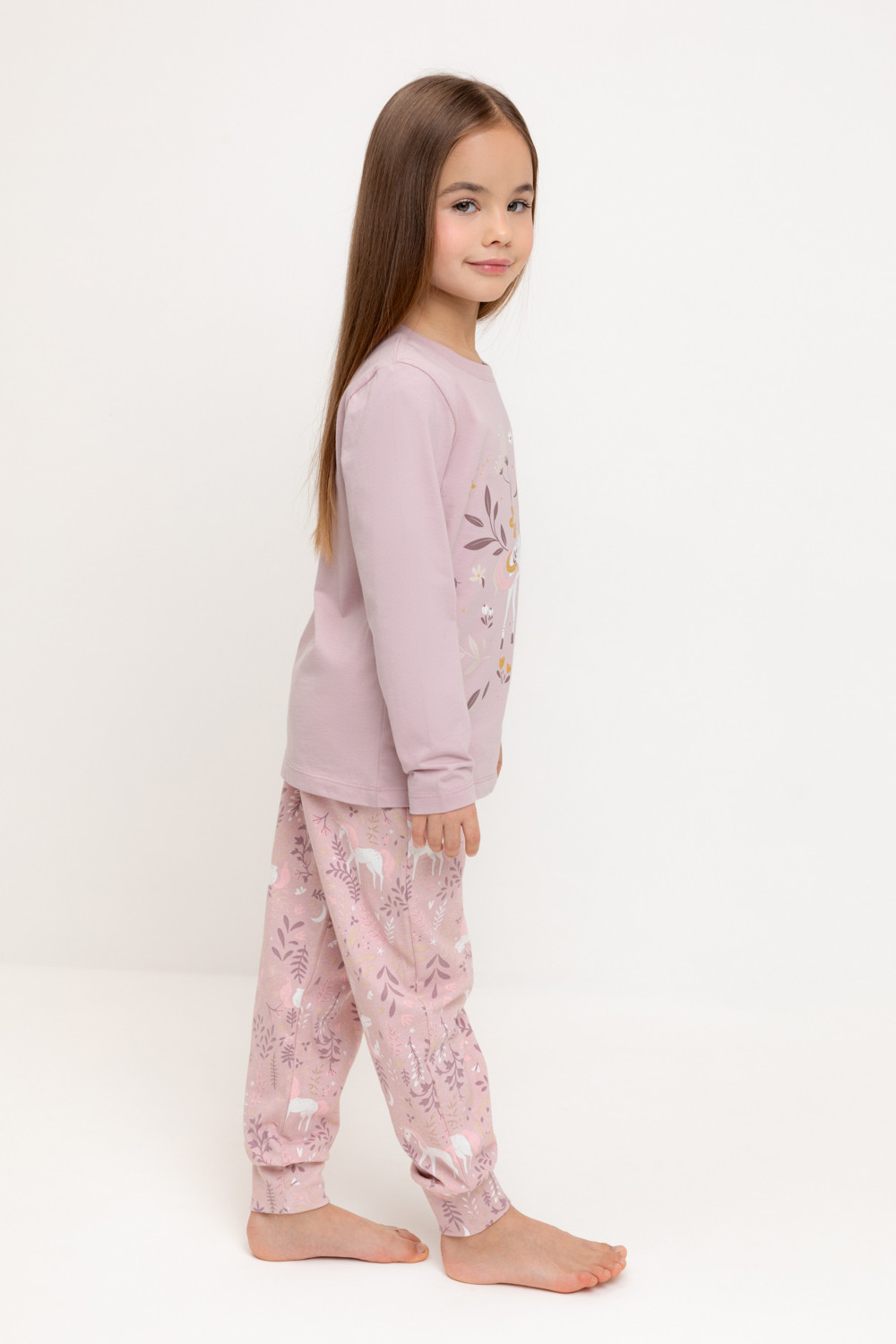 Пижама для девочки, артикул: К 1606, цвет: розовый, фото 3