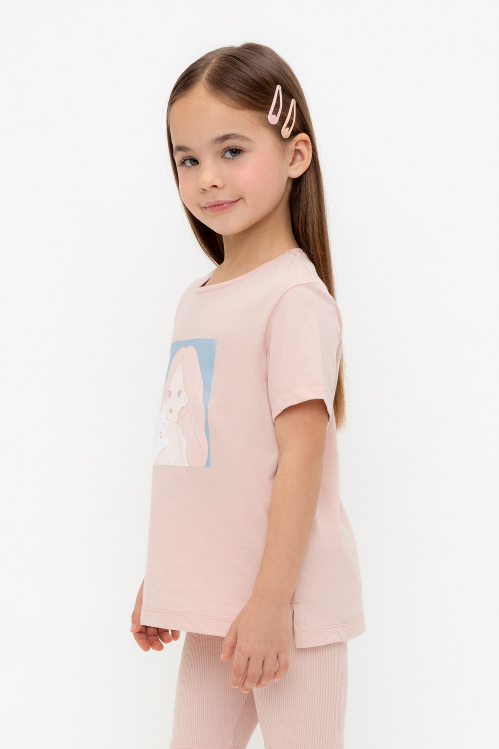 Футболка для девочки, артикул: КР 302726-1, цвет: розовый, фото 3