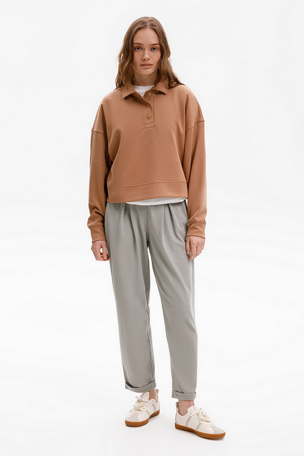 Брюки женские для мам, артикул: ЕВТ 4132, цвет: зеленый, фото 3