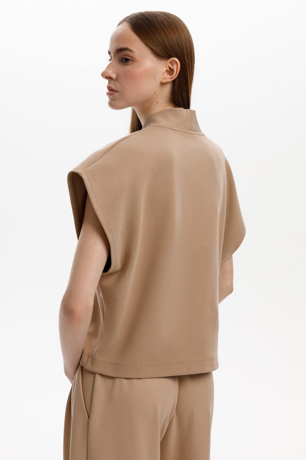 Жилеты женские для мам, артикул: ЕВТ 3295, цвет: бежевый, фото 3