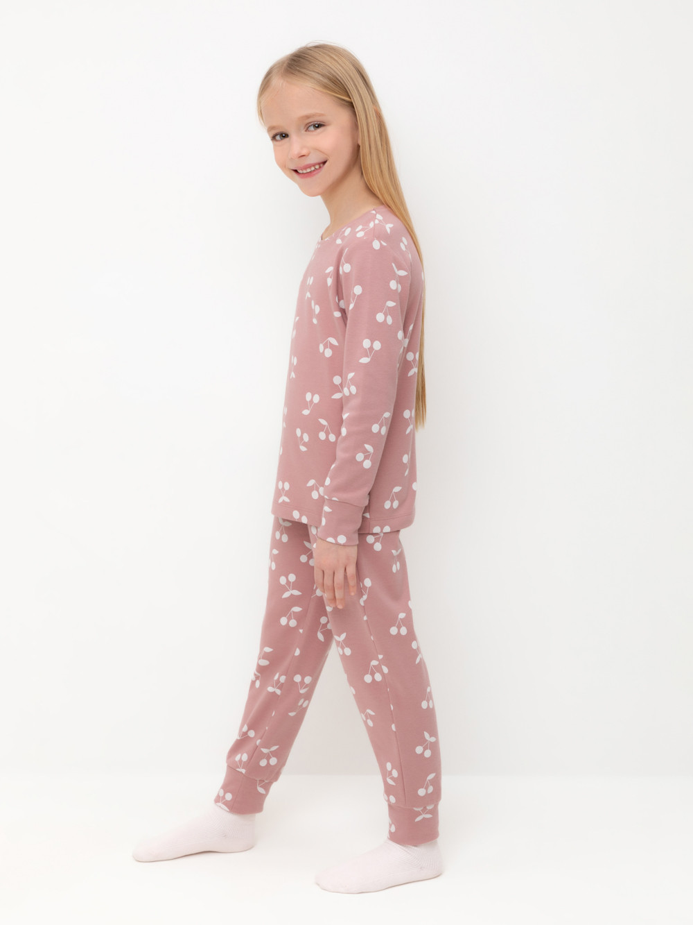 Пижама для девочки, артикул: К 1552, цвет: розовый, фото 2