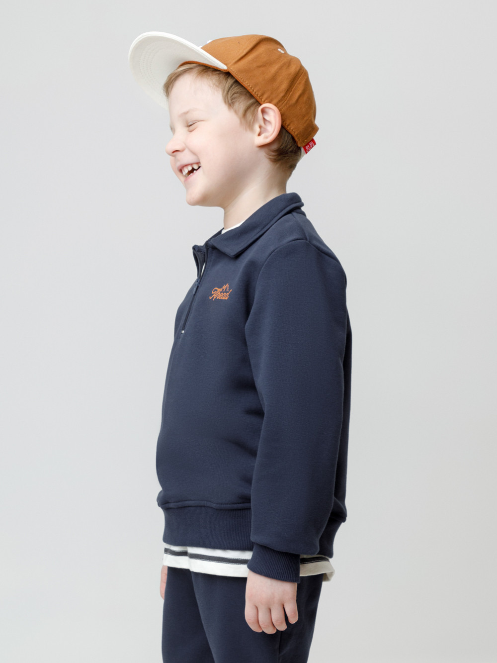 Свитшоты для мальчика, артикул: КР 302798, цвет: темно-синий, фото 3