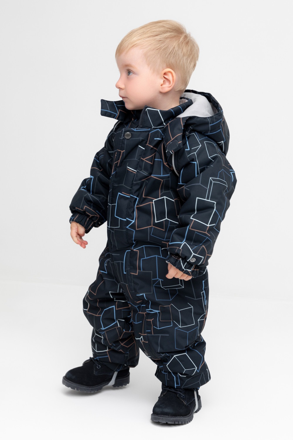 Комбинезоны утепленные для мальчика, артикул: ВК 60032/н/50 Ал, цвет: темно-синий, фото 3