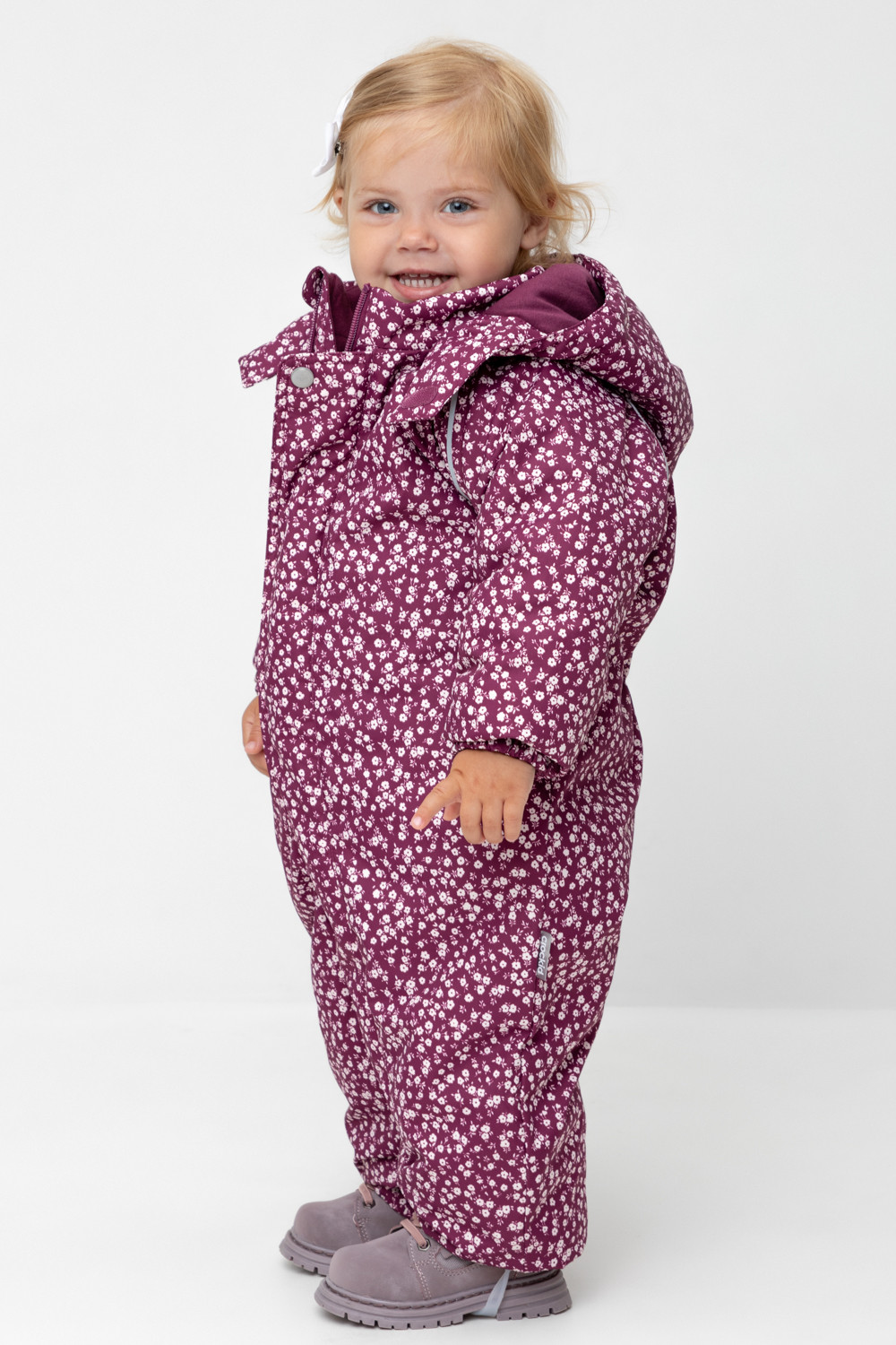 Комбинезоны утепленные для девочки, артикул: ВК 60032/н/45 Ал, цвет: фиолетовый, фото 3