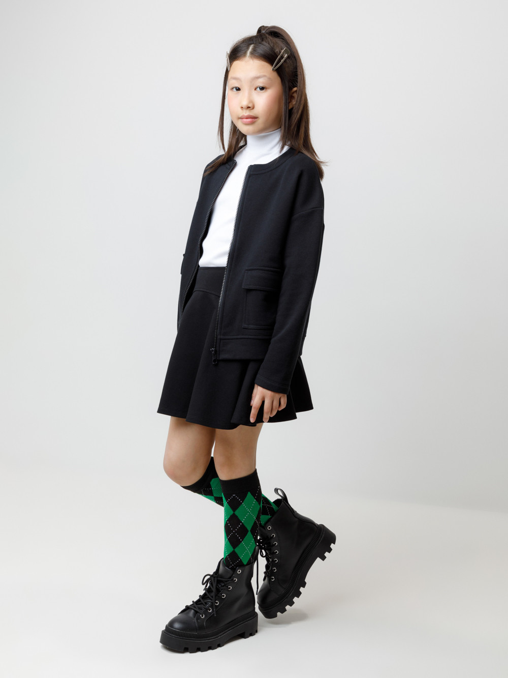 Жакет для девочки, артикул: К 302764, цвет: черный, фото 3