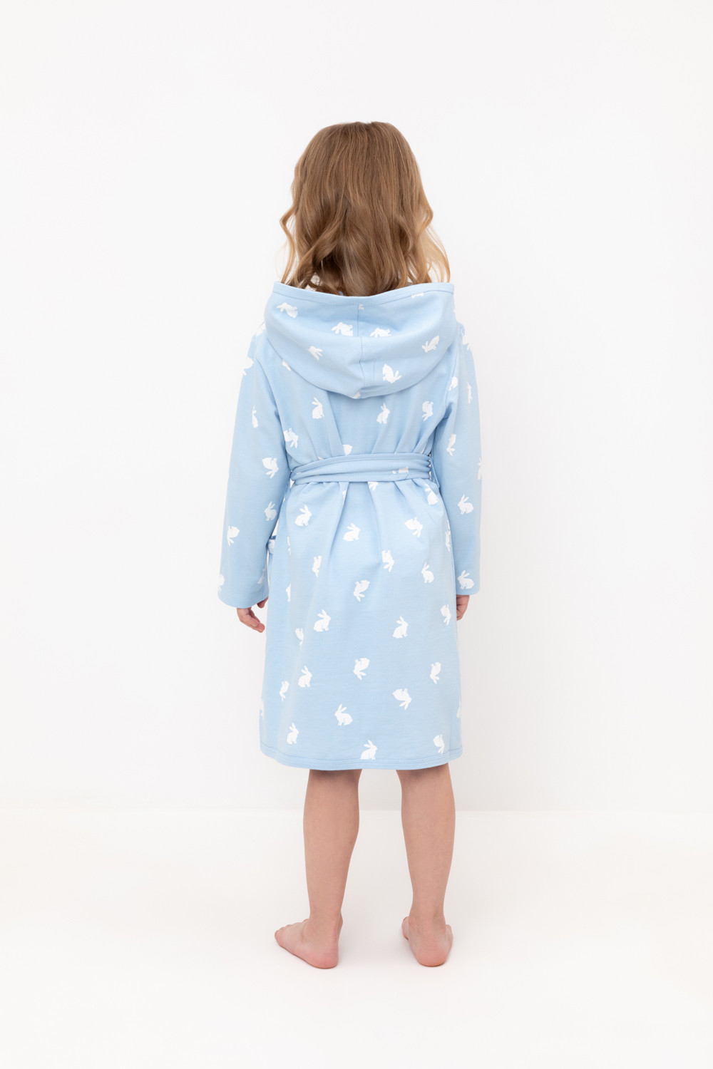 Халат для девочки, артикул: К 5763-1, цвет: светло-голубой, фото 3