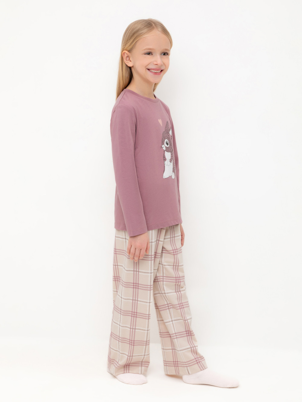 Пижама для девочки, артикул: К 1623, цвет: розовый, фото 2