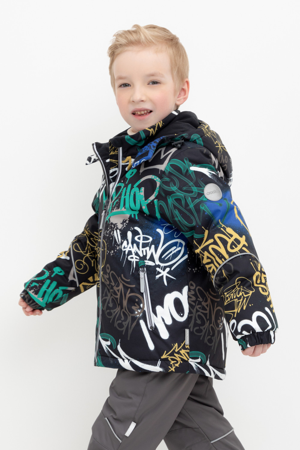 Куртки для мальчика, артикул: ВК 36089/н/4 ГР (122-146), цвет: черный3, фото 3