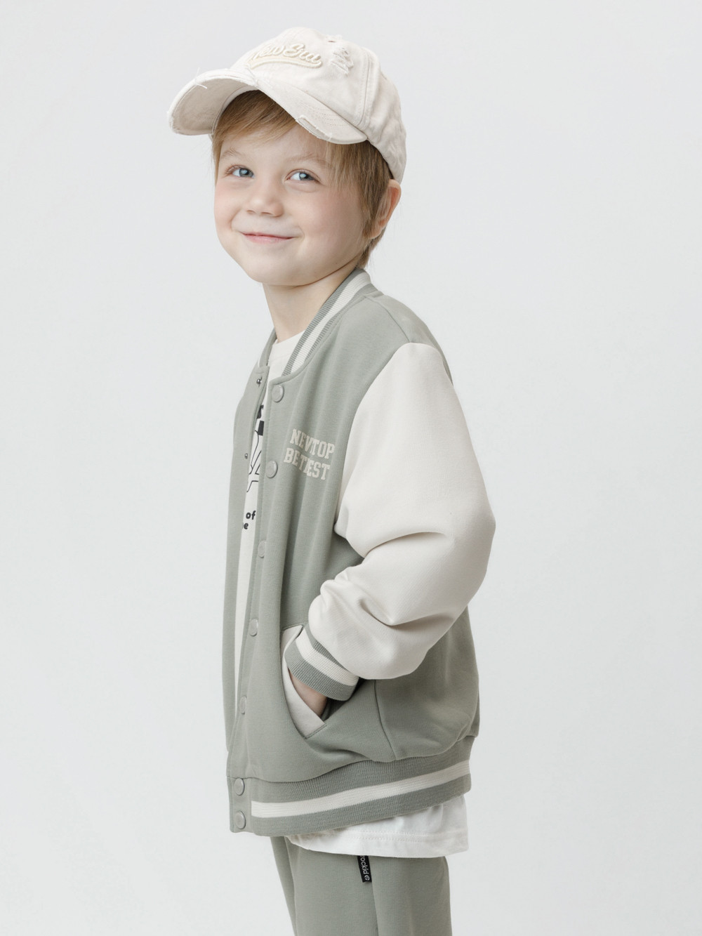 Жакет для мальчика, артикул: КР 302841, цвет: хаки, фото 3