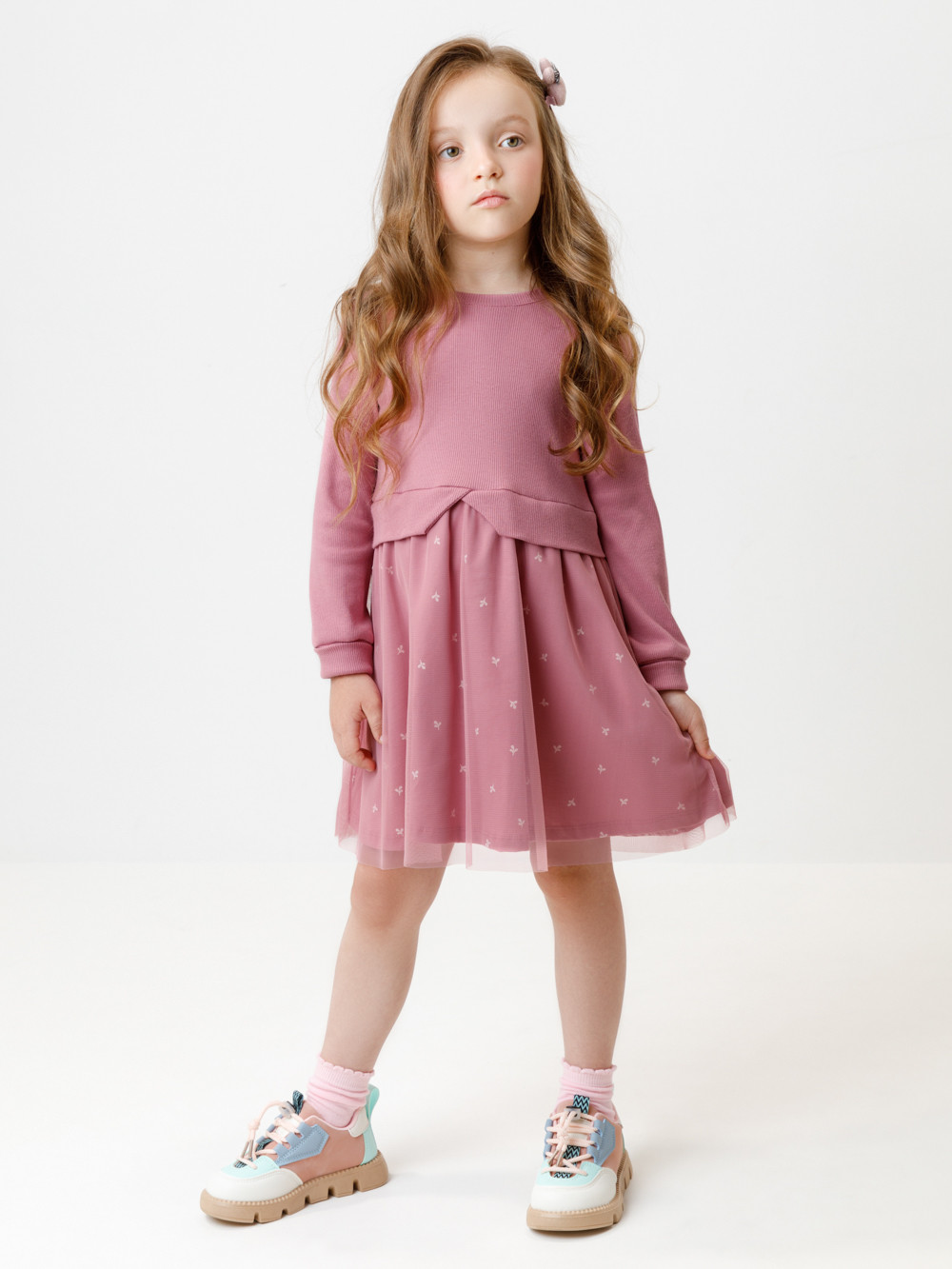 Платье для девочки, артикул: К 5833, цвет: розовый, фото 3