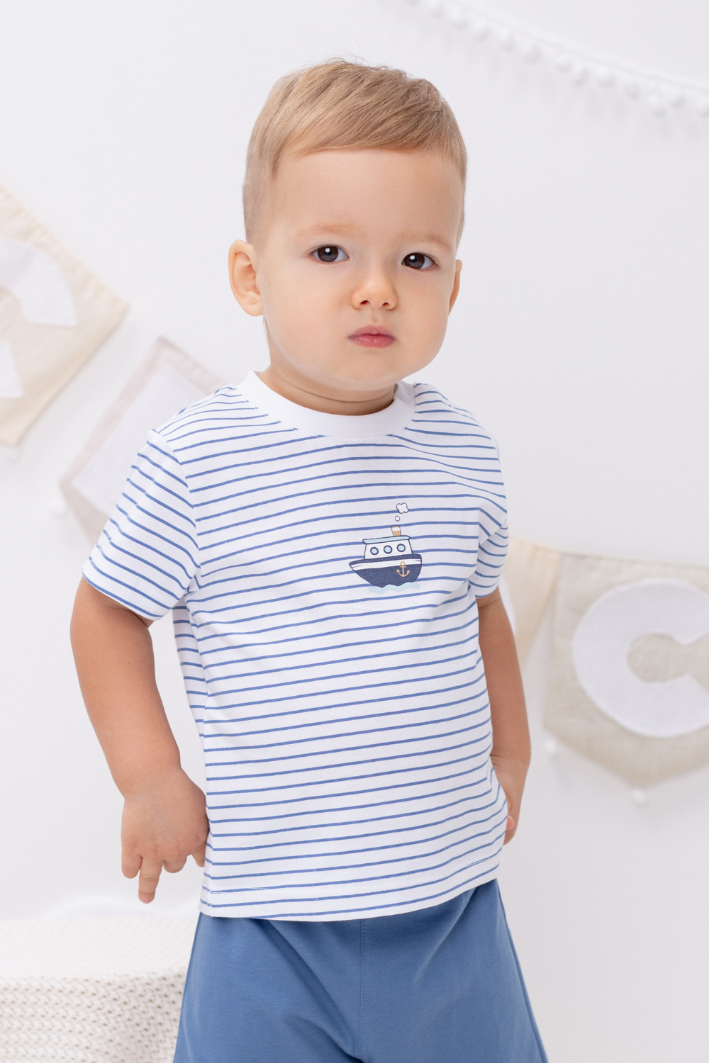 Футболка для мальчика, артикул: КР 302020, цвет: синий, фото 3