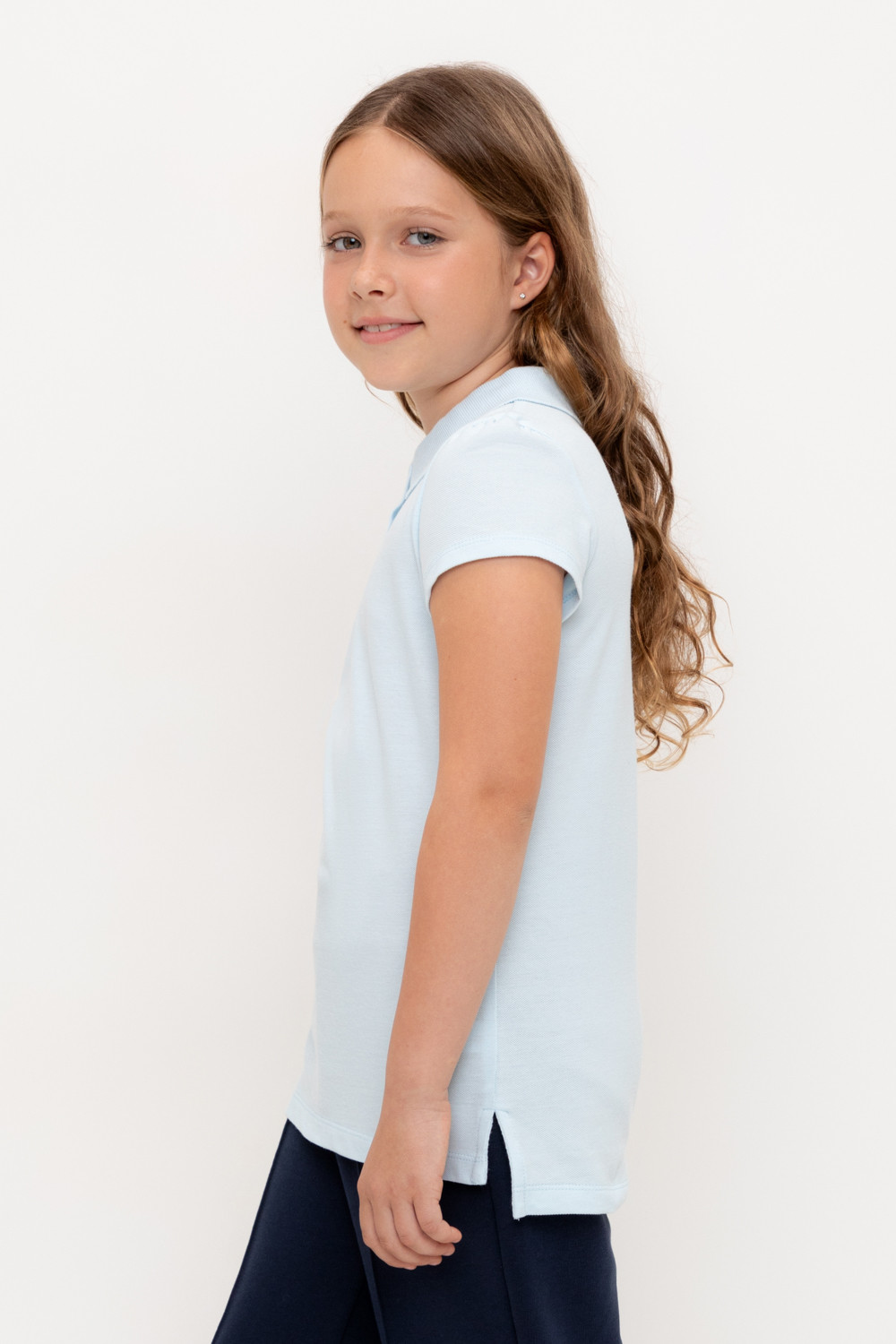 Джемпер для девочки, артикул: К 302496, цвет: светло-голубой, фото 3