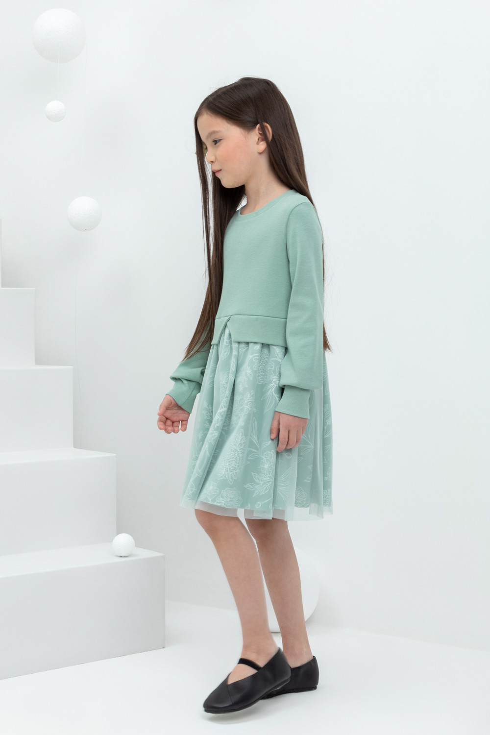 Платье для девочки, артикул: КР 5833, цвет: голубой, фото 3