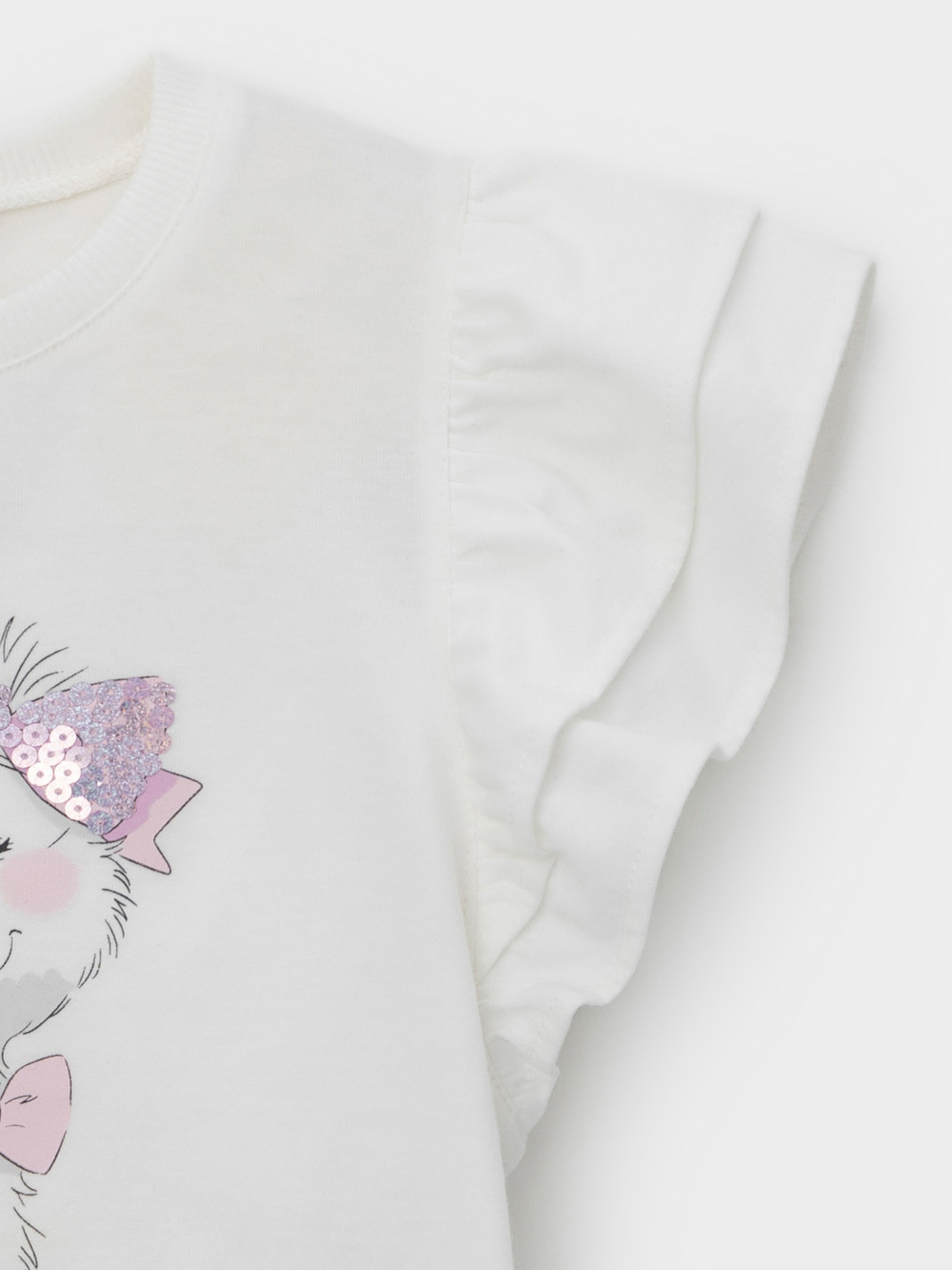 Футболка для девочки, артикул: КР 302708-1, цвет: сахар, фото 3