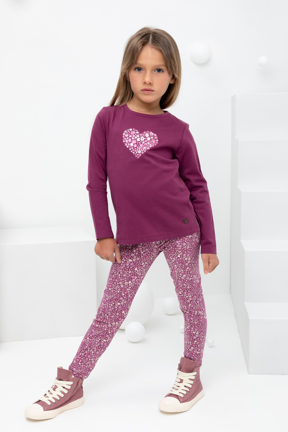 Бриджи для девочки, артикул: КР 4074, цвет: фиолетовый, фото 3