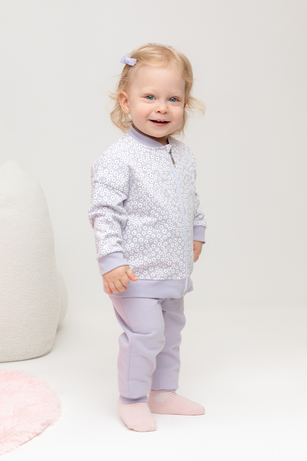 Брюки для девочки, артикул: КР 400660, цвет: фиолетовый, фото 3