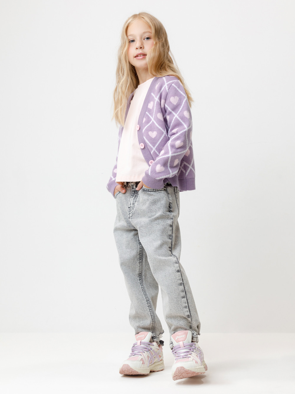 Жакет для девочки, артикул: КВ 30158/ш, цвет: фиолетовый, фото 3