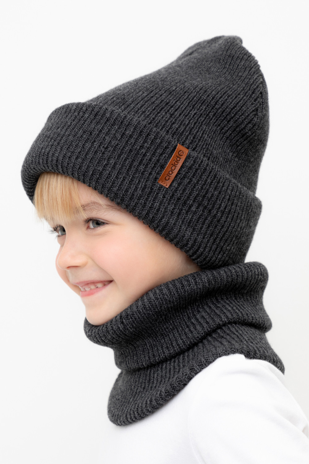 Комплект вязаный для мальчика, артикул: КВ 22016/ш, цвет: серый, фото 3