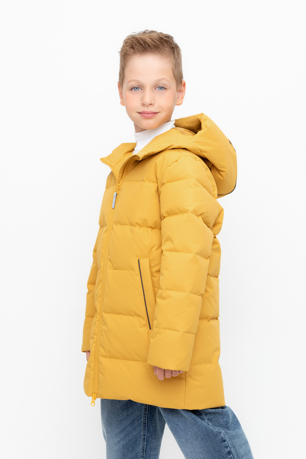 Пальто, плащи для мальчика, артикул: ВК 34070/4 УЗГ ( 98-122), цвет: желтый, фото 3