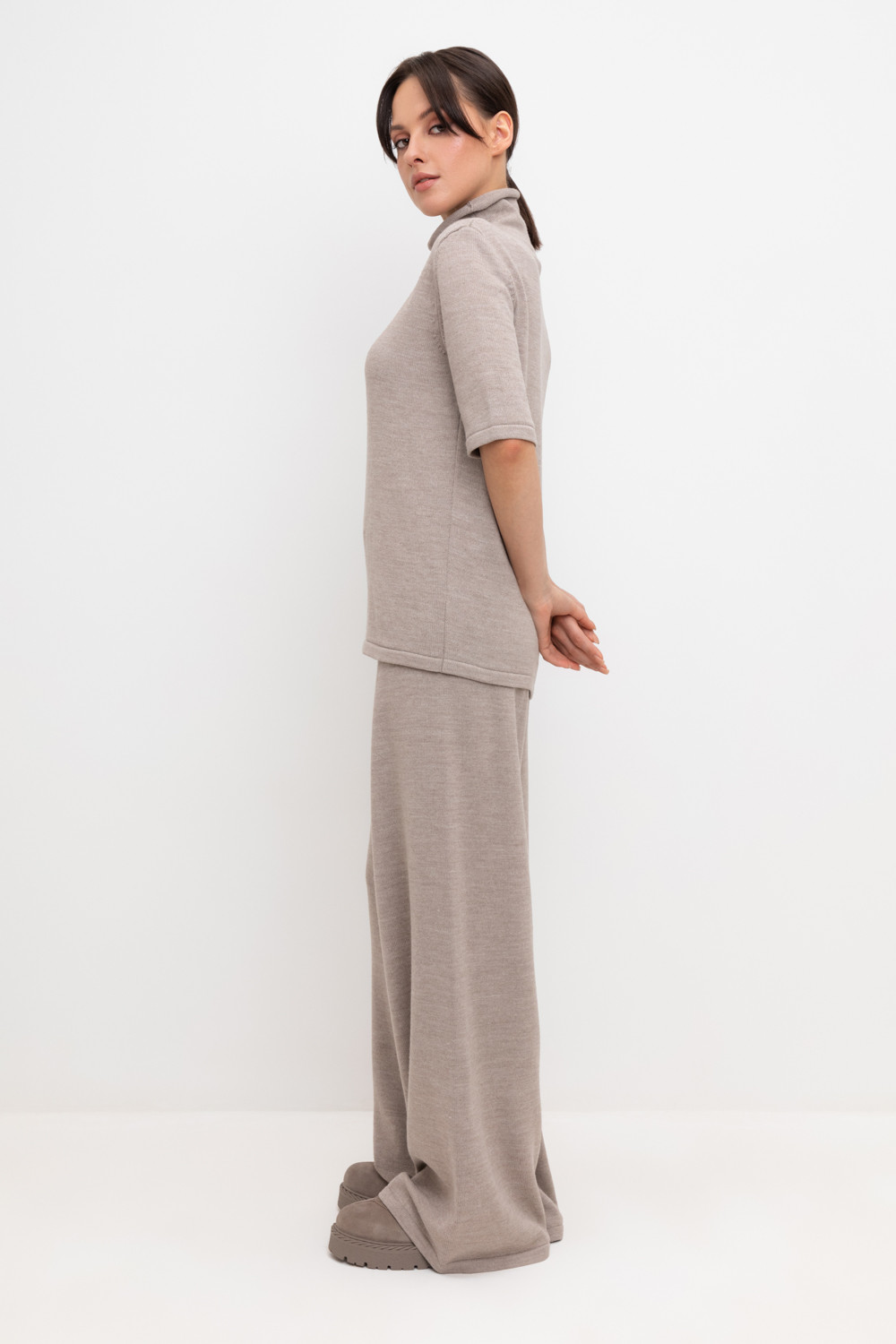 Брюки женские для мам, артикул: ЕВ 444/ш, цвет: бежевый, фото 3