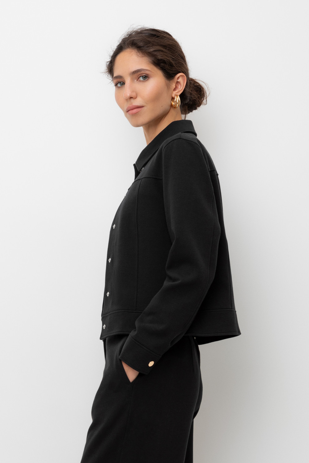 Жакеты, куртки женские для мам, артикул: ЕВТ 3298, цвет: черный3, фото 3