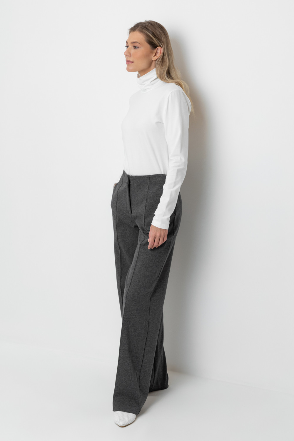 Брюки женские для мам, артикул: ЕВТ 4119, цвет: темно-серый, фото 3