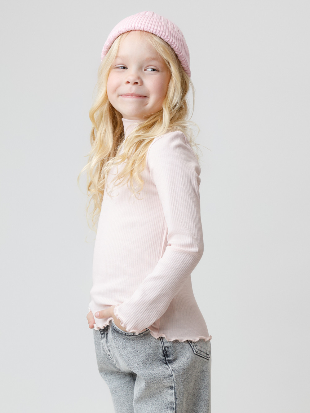 Водолазки для девочки, артикул: КР 302872, цвет: розовый, фото 3