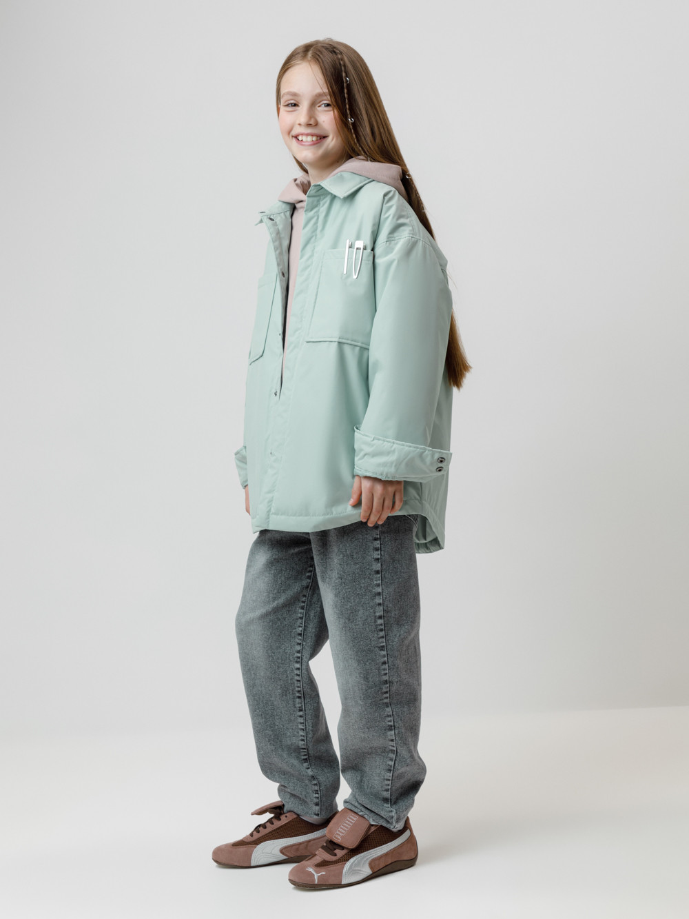 Куртка для девочки, артикул: ВК 32182/2 ГР, цвет: голубой, фото 3