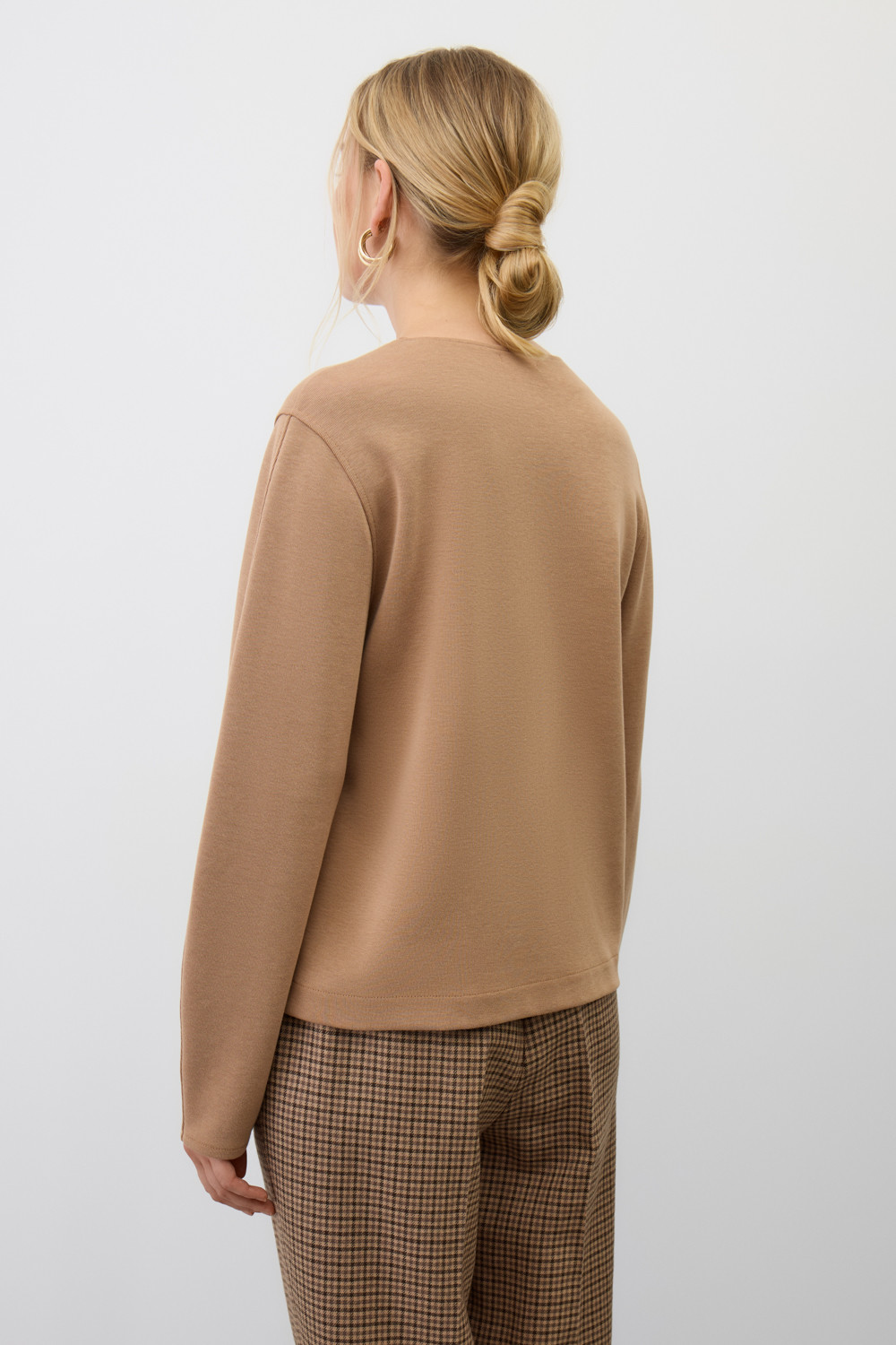 Джемперы женские для мам, артикул: ЕВТ 3355, цвет: коричневый, фото 3