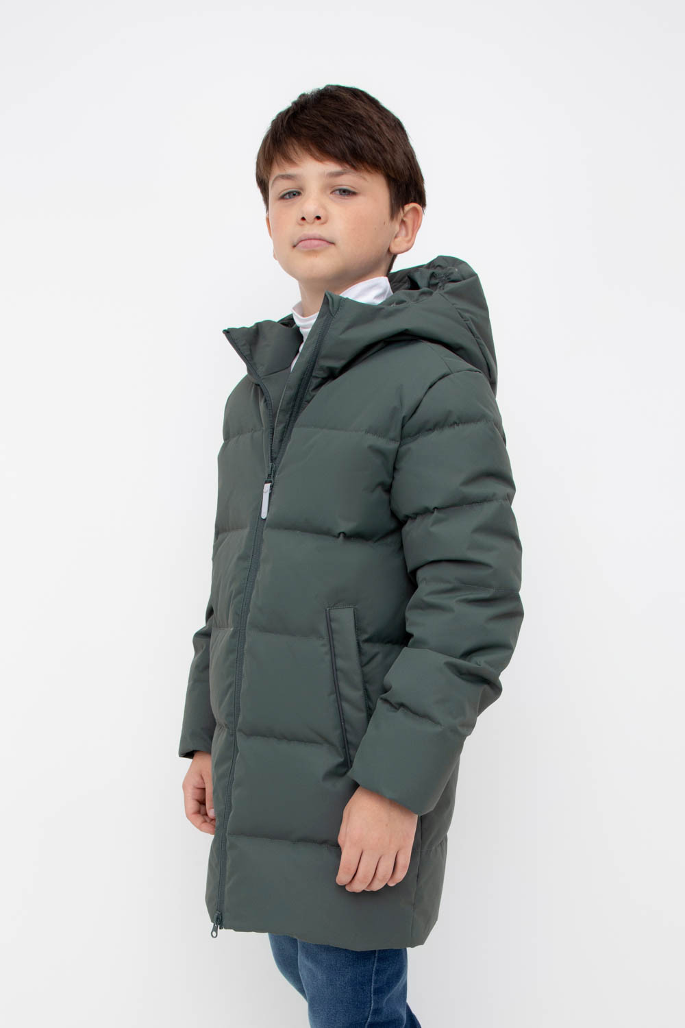Пальто, плащи для мальчика, артикул: ВК 34071/2 УЗГ, цвет: зеленый, фото 3
