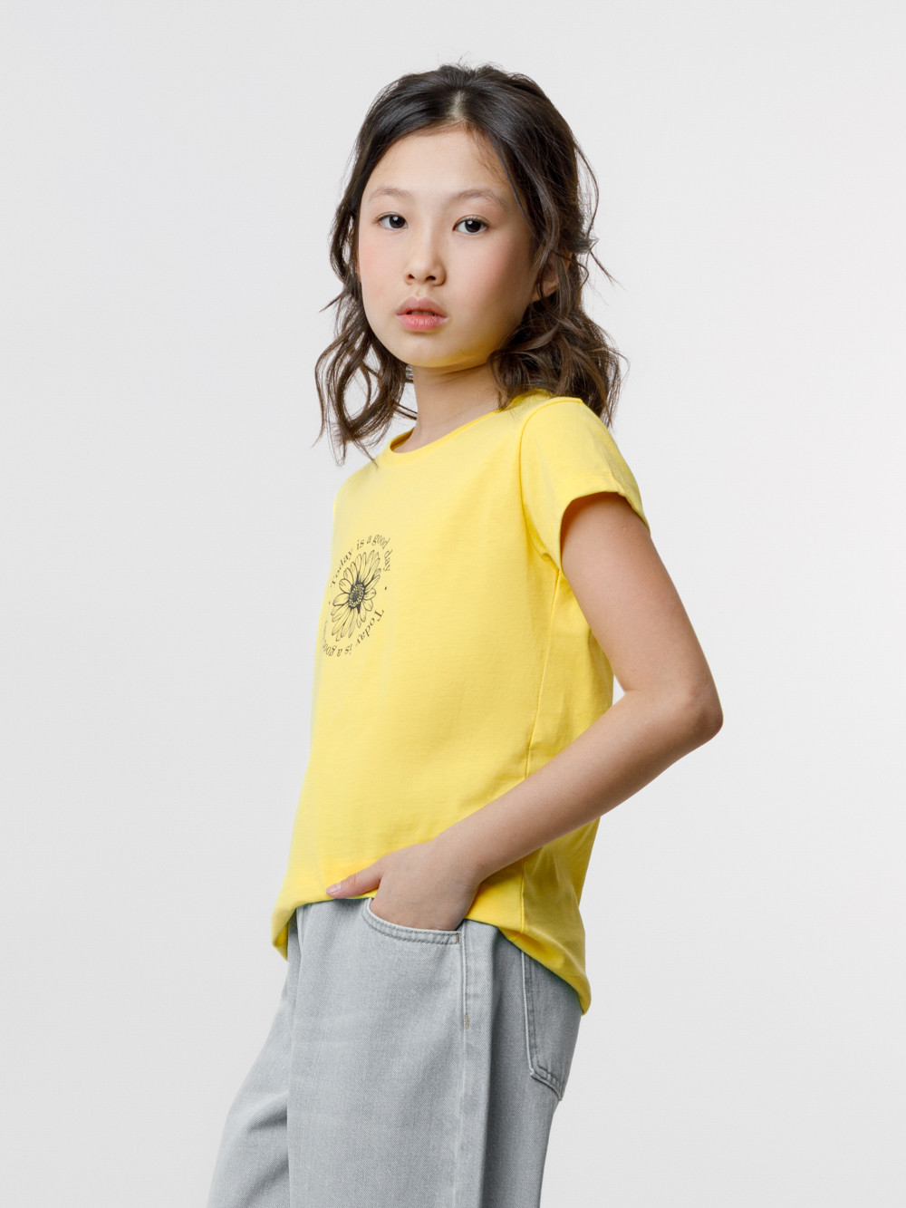 Футболка для девочки, артикул: КП 302763, цвет: ярко-желтый, фото 3