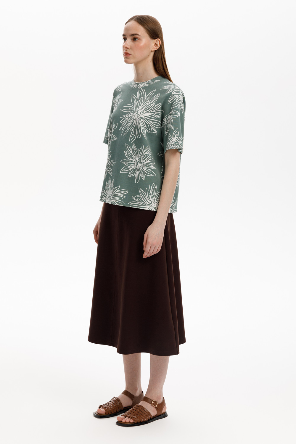 Футболки женские для мам, артикул: ЕВТ 3317, цвет: зеленый, фото 3