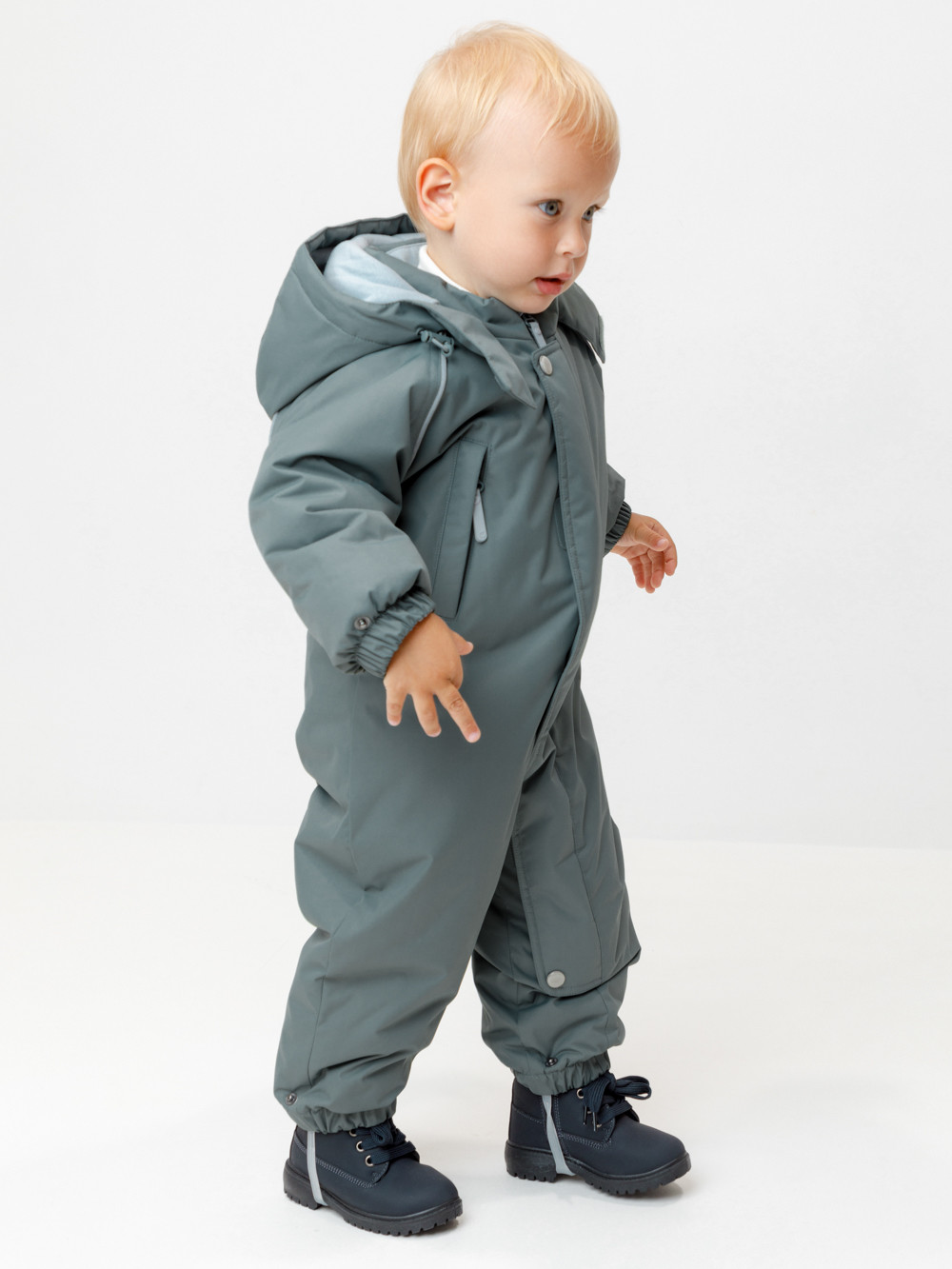 Комбинезоны утепленные для мальчика, артикул: ВК 60032/9 УЗГ, цвет: зеленый, фото 3