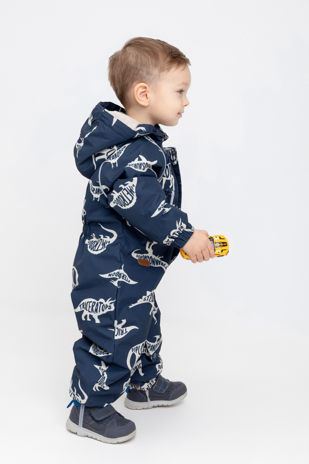 Комбинезоны утепленные для мальчика, артикул: ВК 60085/н/42 ГР, цвет: темно-синий, фото 3