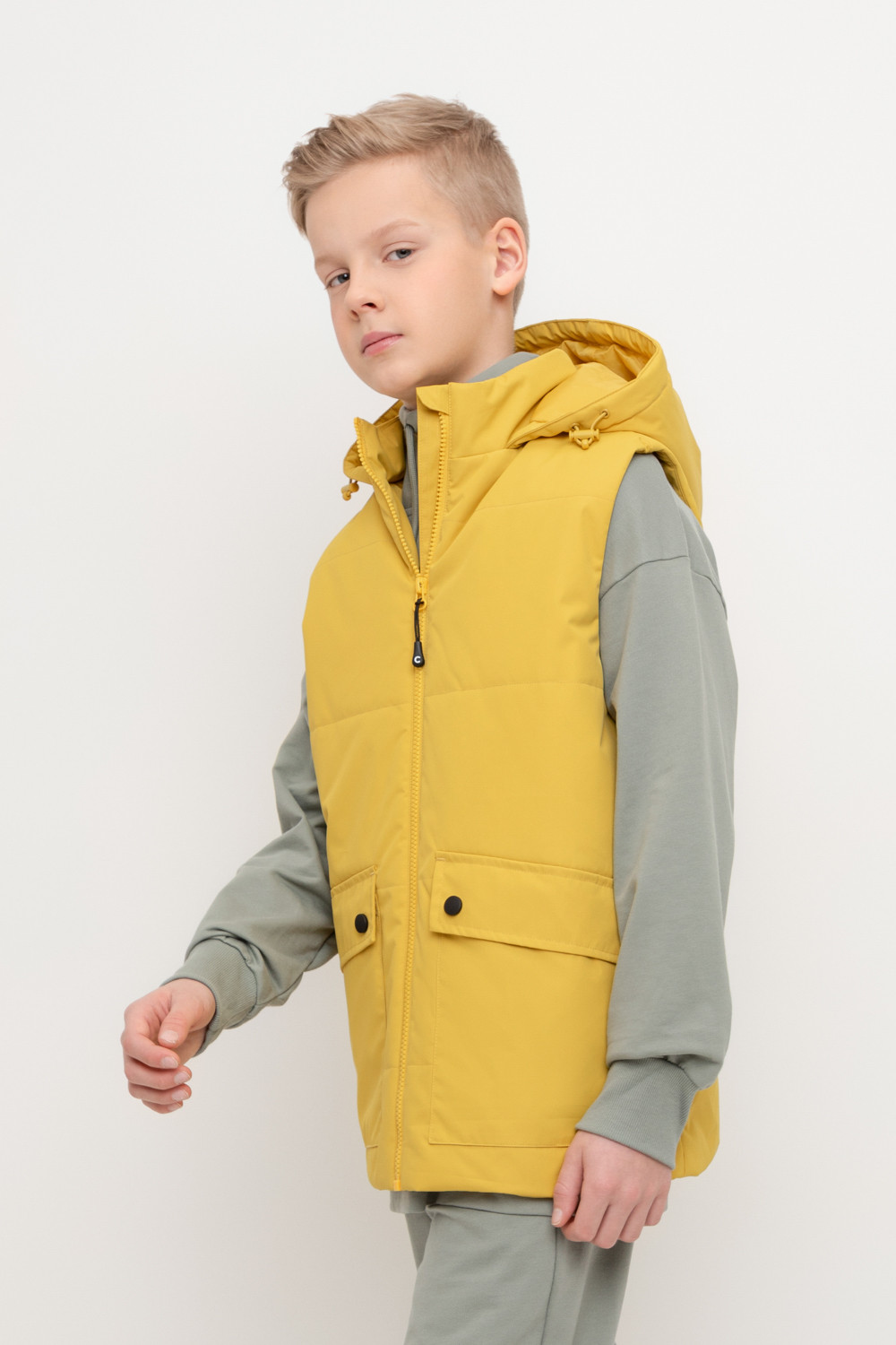 Жилеты для мальчика, артикул: ВК 35011/9 ГР, цвет: желтый, фото 3
