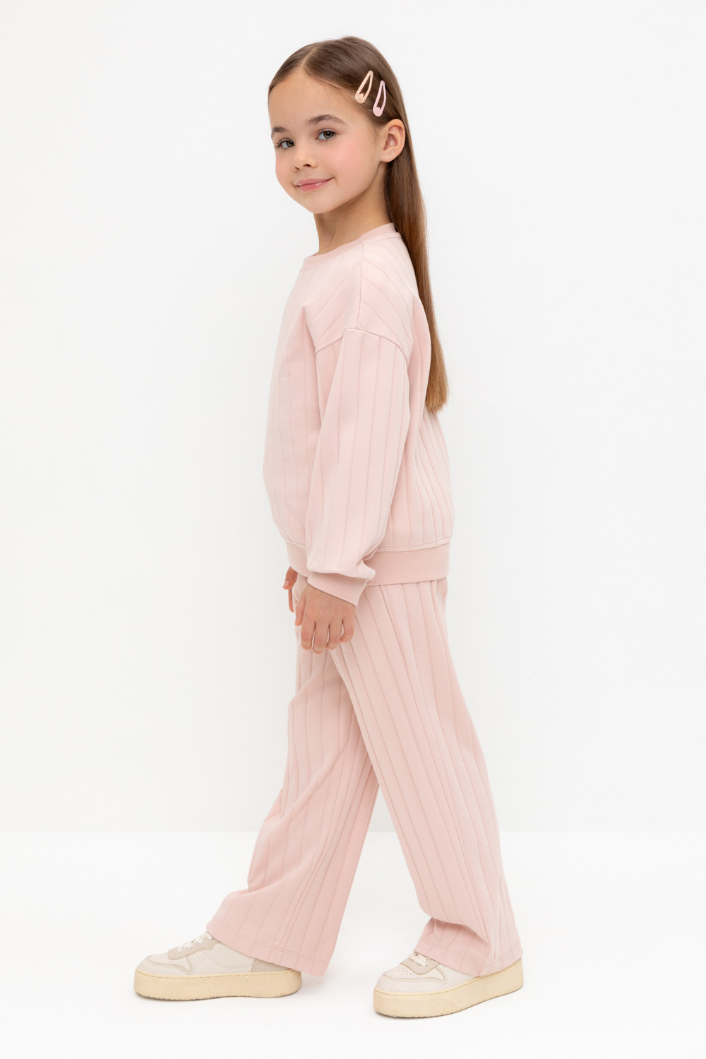 Брюки для девочки, артикул: КР 400806, цвет: розовый, фото 3