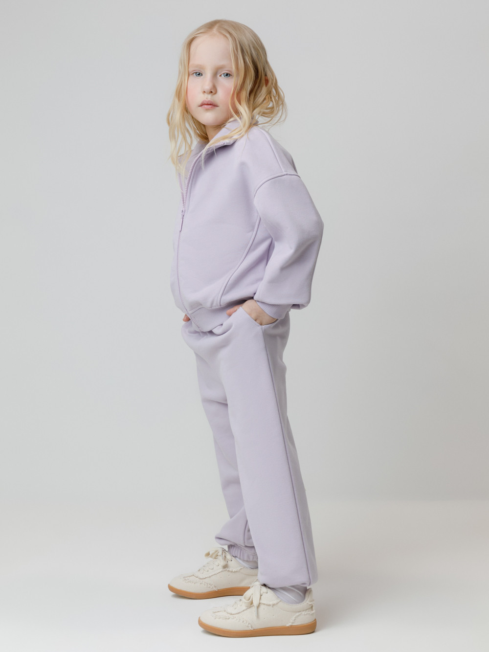Брюки для девочки, артикул: КР 400872, цвет: фиолетовый, фото 3