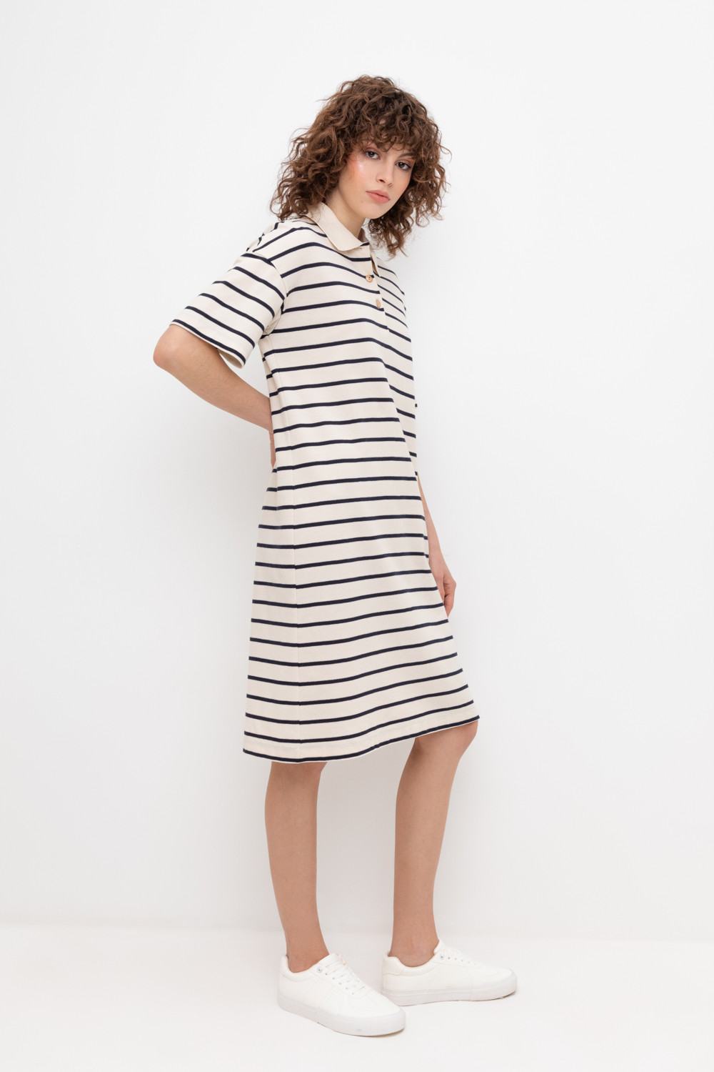 Платья женские для мам, артикул: ЕВТ 5039, цвет: светло-бежевый, фото 3