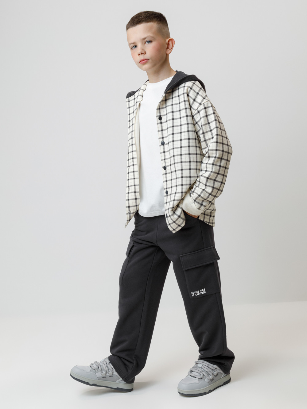 Брюки для мальчика, артикул: КР 400859, цвет: темно-серый, фото 3