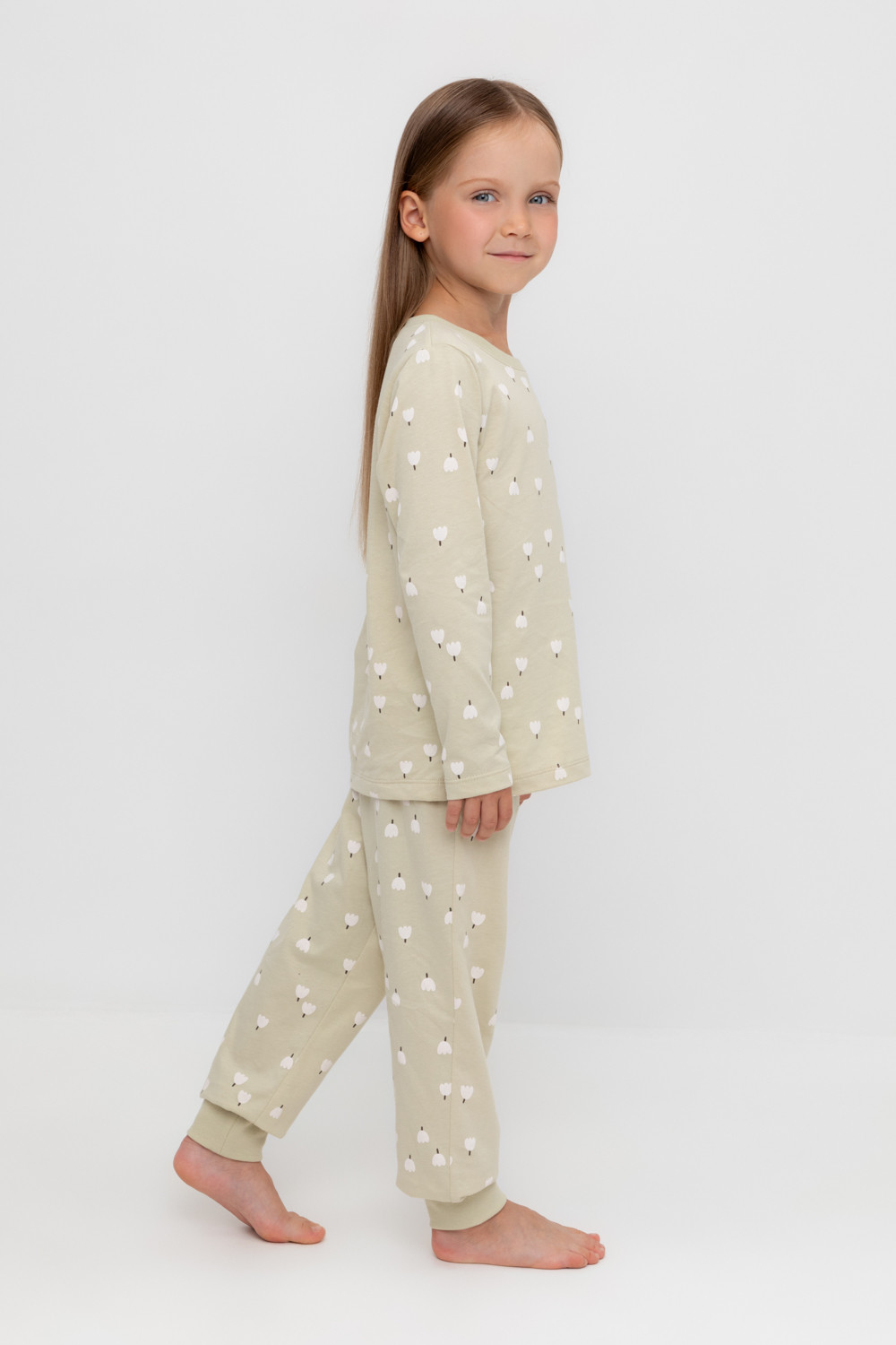 Пижама для девочки, артикул: К 1561, цвет: зеленый, фото 3