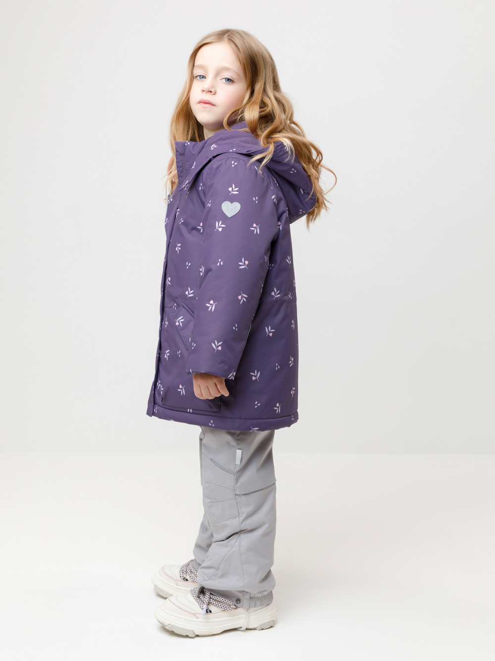 Куртка для девочки, артикул: ВК 38120/н/4 ГР, цвет: фиолетовый, фото 3