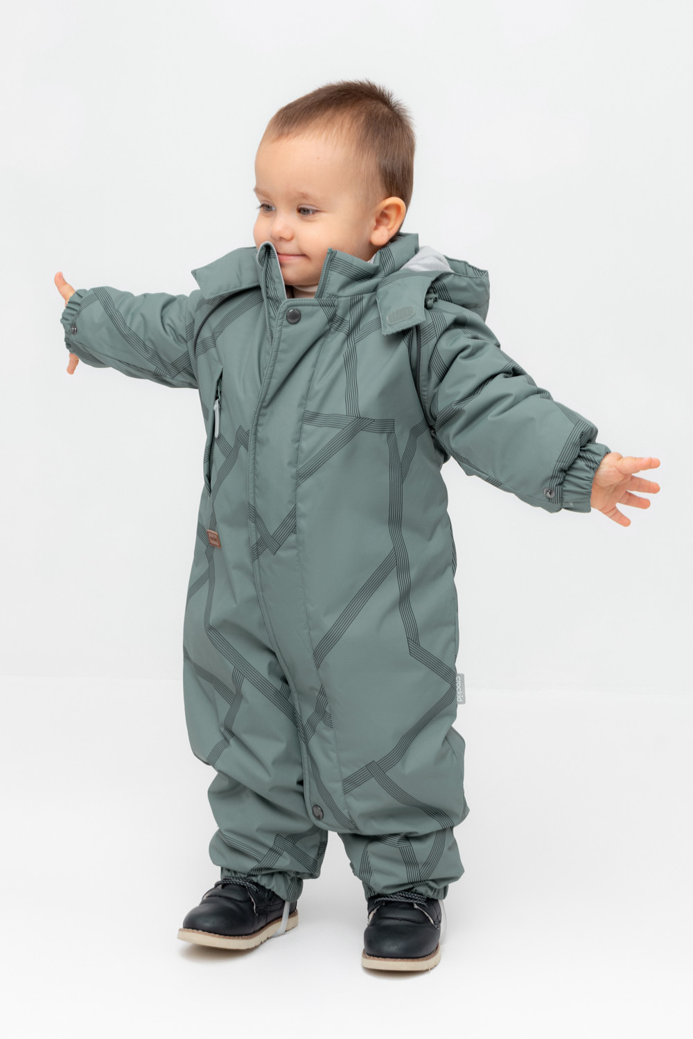 Комбинезоны утепленные для мальчика, артикул: ВК 60032/н/51 Ал, цвет: зеленый, фото 3