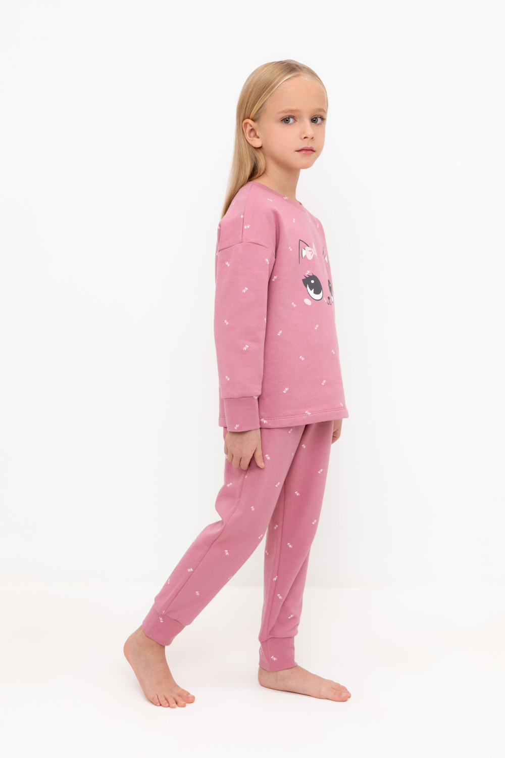 Пижама для девочки, артикул: К 1581, цвет: розовый, фото 3