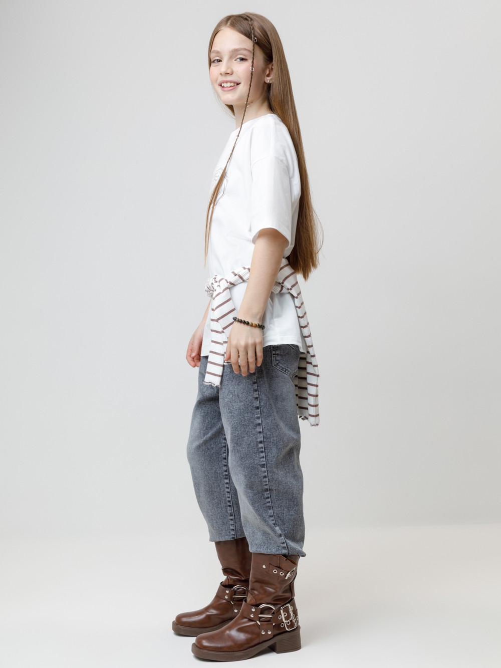 Футболка для девочки, артикул: КР 302819, цвет: сахар, фото 3