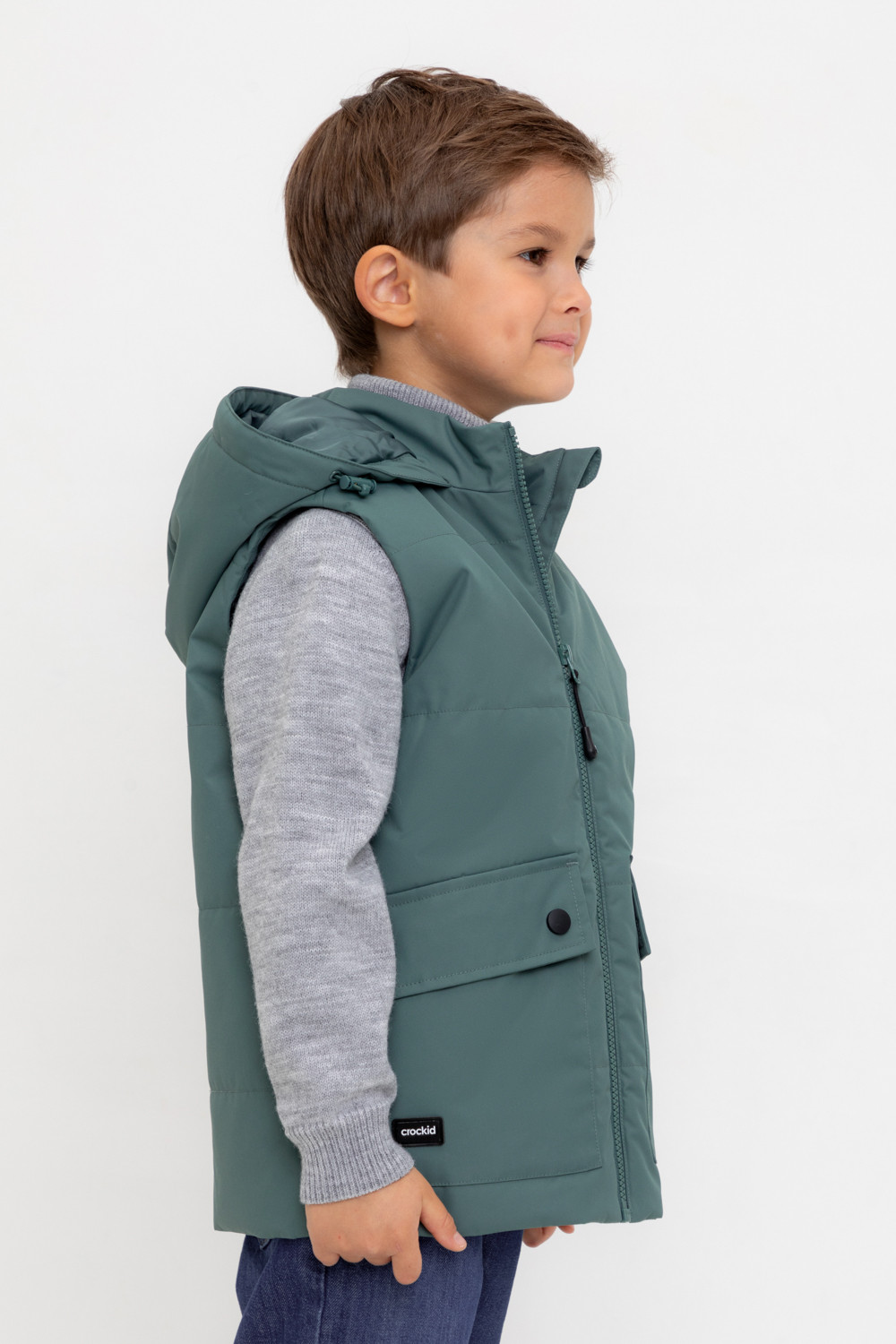 Жилеты для мальчика, артикул: ВК 35011/14 ГР (98-128), цвет: зеленый, фото 3