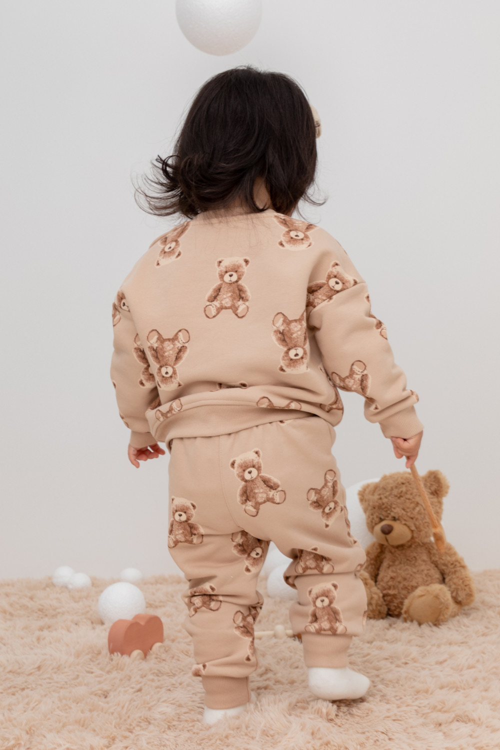 Брюки для девочки, артикул: КР 400599, цвет: светло-бежевый, фото 3