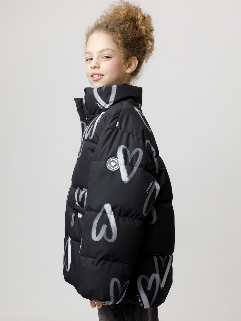 Куртка для девочки, артикул: ВК 32194/н/1 ГР, цвет: черный3, фото 3