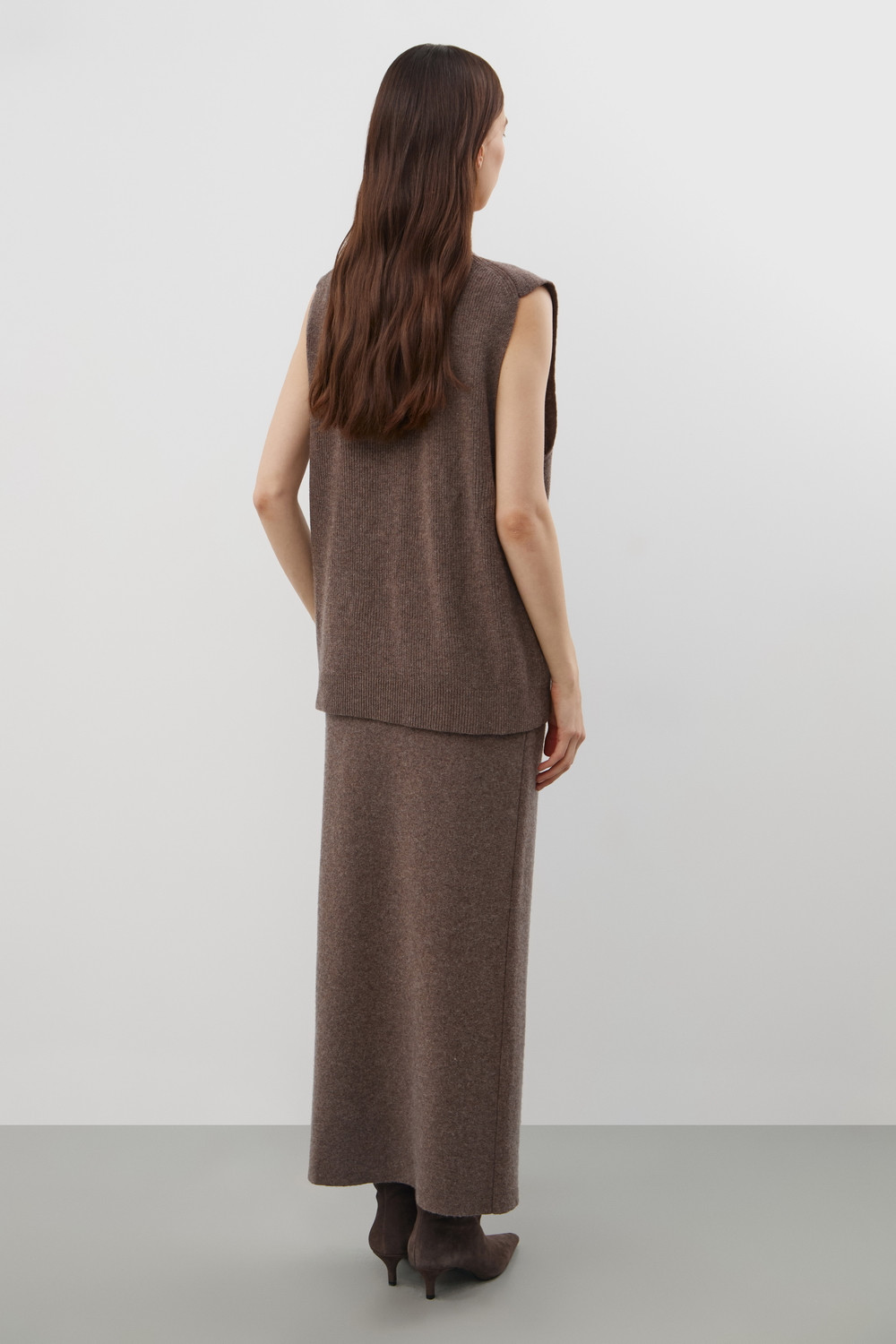 Юбки женские для мам, артикул: ЕВ 745/ш, цвет: коричневый, фото 3