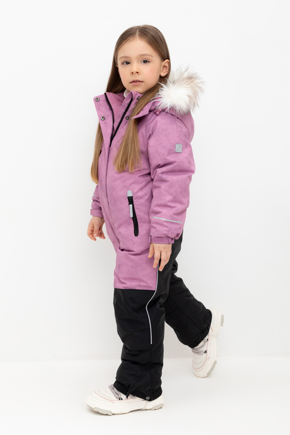 Комбинезоны утепленные для девочки, артикул: ВК 60120/н/5 ГР, цвет: ярко-розовый, фото 3